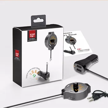 

Wireless Bluetooth Car Charger FM Frequency Modulation Emitter LED Hifi Display Handsfree Navigating Function TF Cards