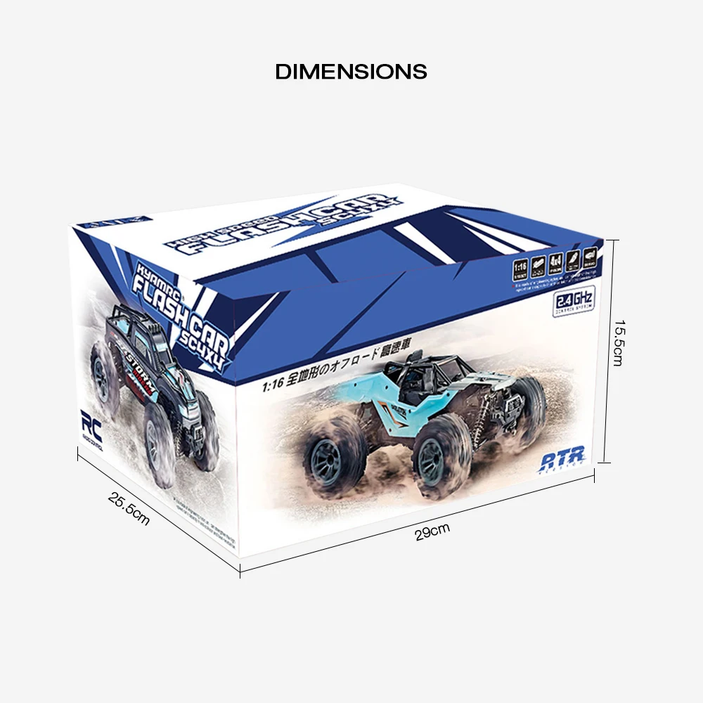 45 км/ч KYAMRC KY 1898 радиоуправляемые автомобили 4WD высокоскоростная Автомобильная