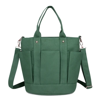 

Canvas Bag Reusable Shopping Bag Groceries Tote Cotton Daily Handbag Women's Casual Handbag