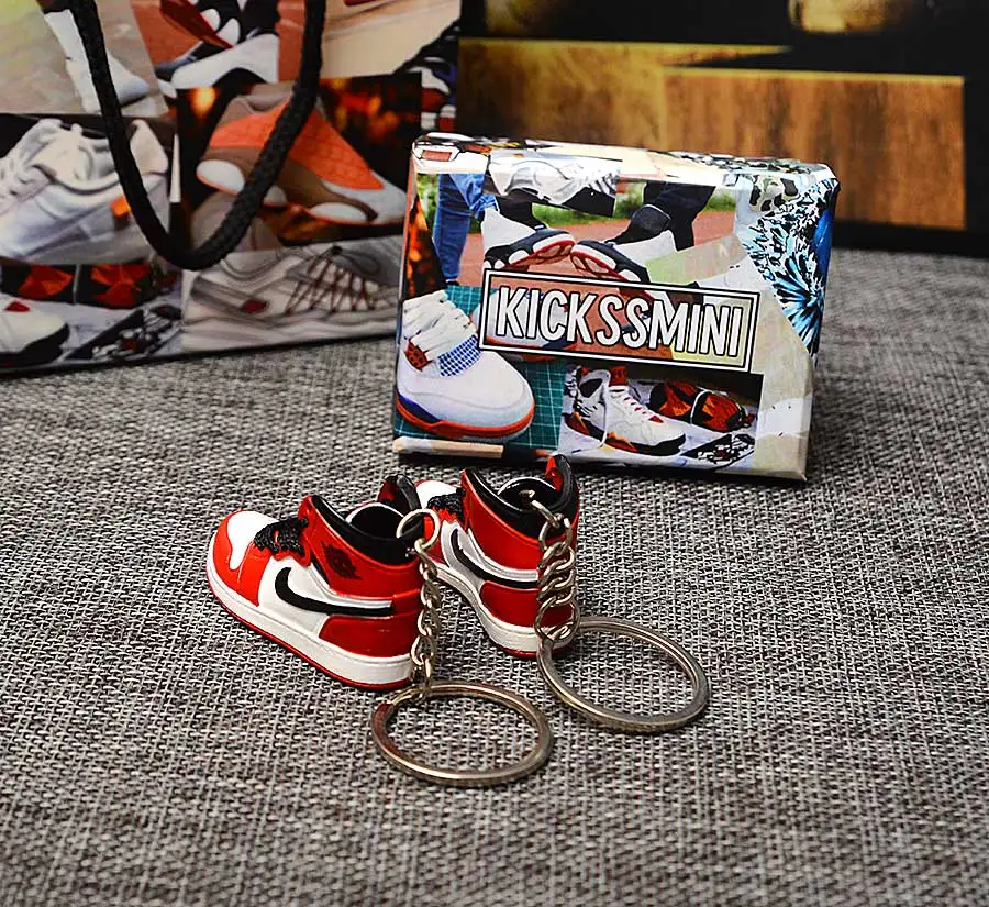 Персональный DIY Jordan Generation AIR JORDAN 1 chicago 3D кроссовок фигурный брелок сумка Подвеска парный брелок