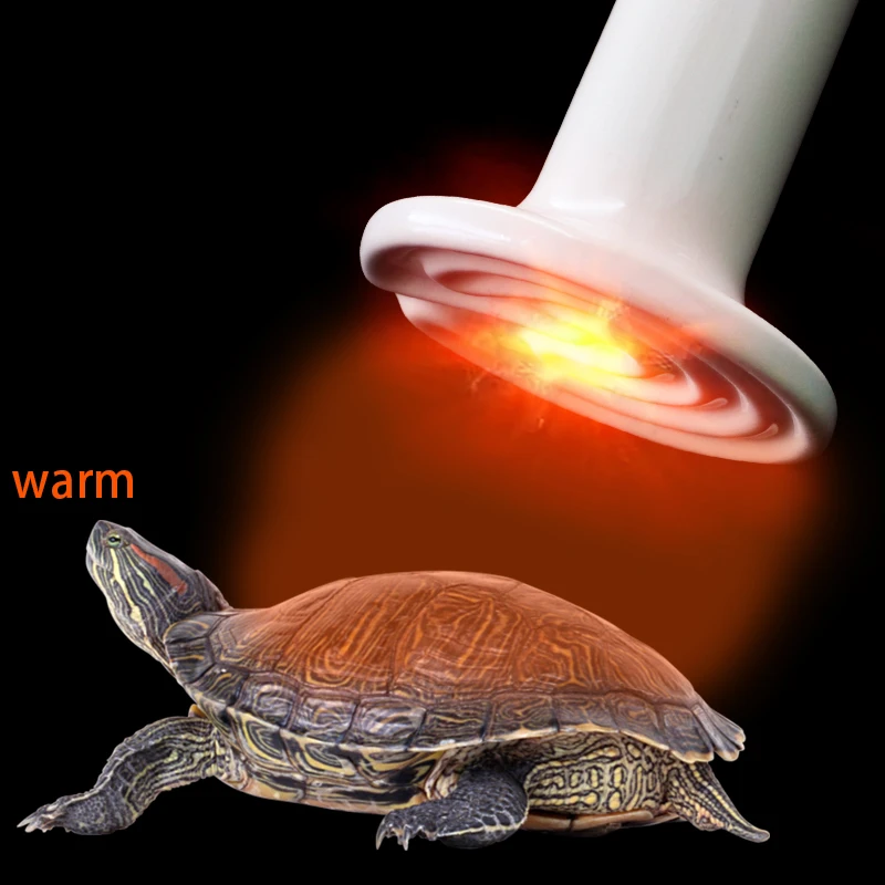 2 Pcs Animals Pet Reptile Heat Lamp E27 Infrared Ceramic Emitter Heat Lamps Pet Turtle, Snake Brooder Reptile Lamp 220-240V