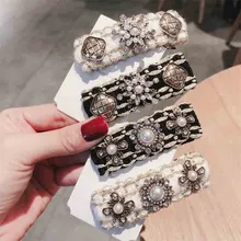 

Pure Handmade Customization Hairpin Geometric Rhinestone BB Clip Factory Direct Hair Accessories