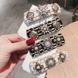 Pure Handmade Customization Hairpin Geometric Rhinestone BB Clip Factory Direct Hair Accessories