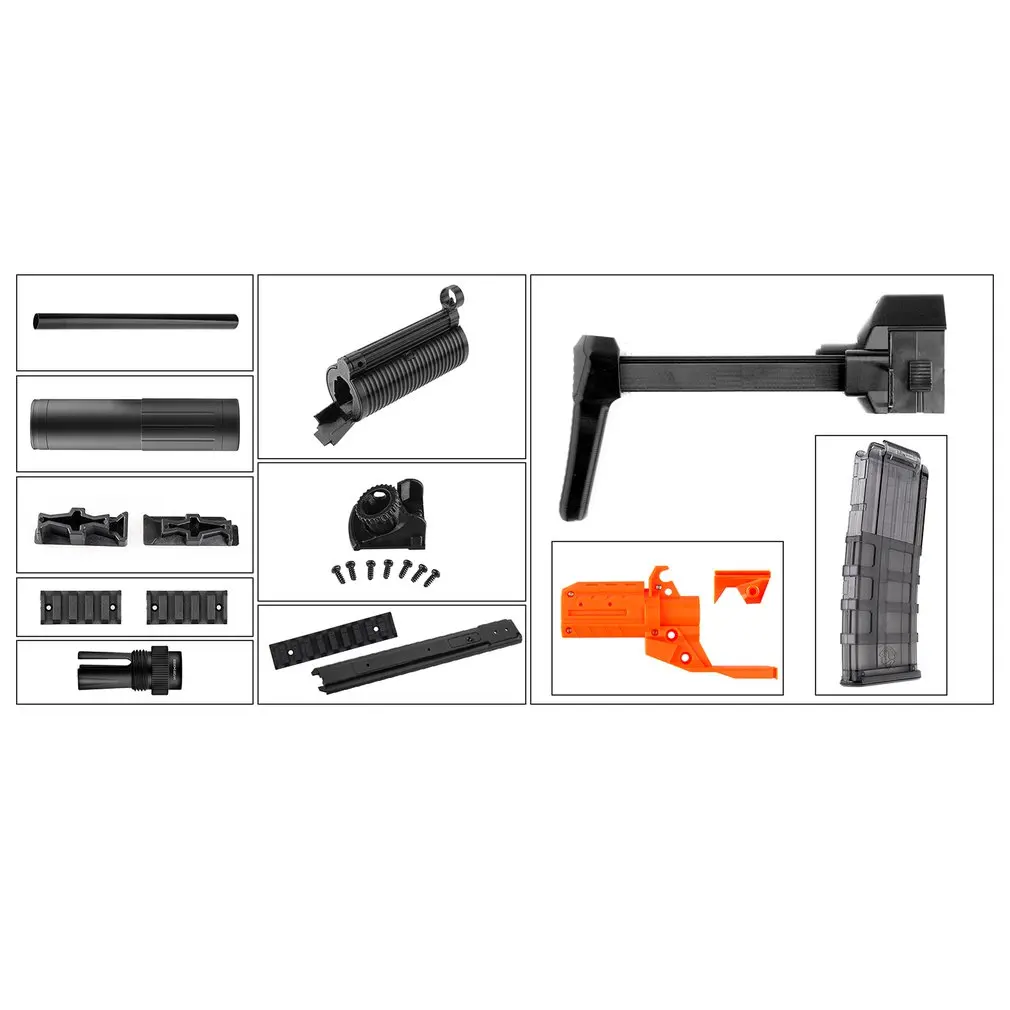 

Worker STF-W007-A MP5-SD Style Mod Kits Set With Orange Adaptor for Nerf N-Strike Elite Stryfe Blaster