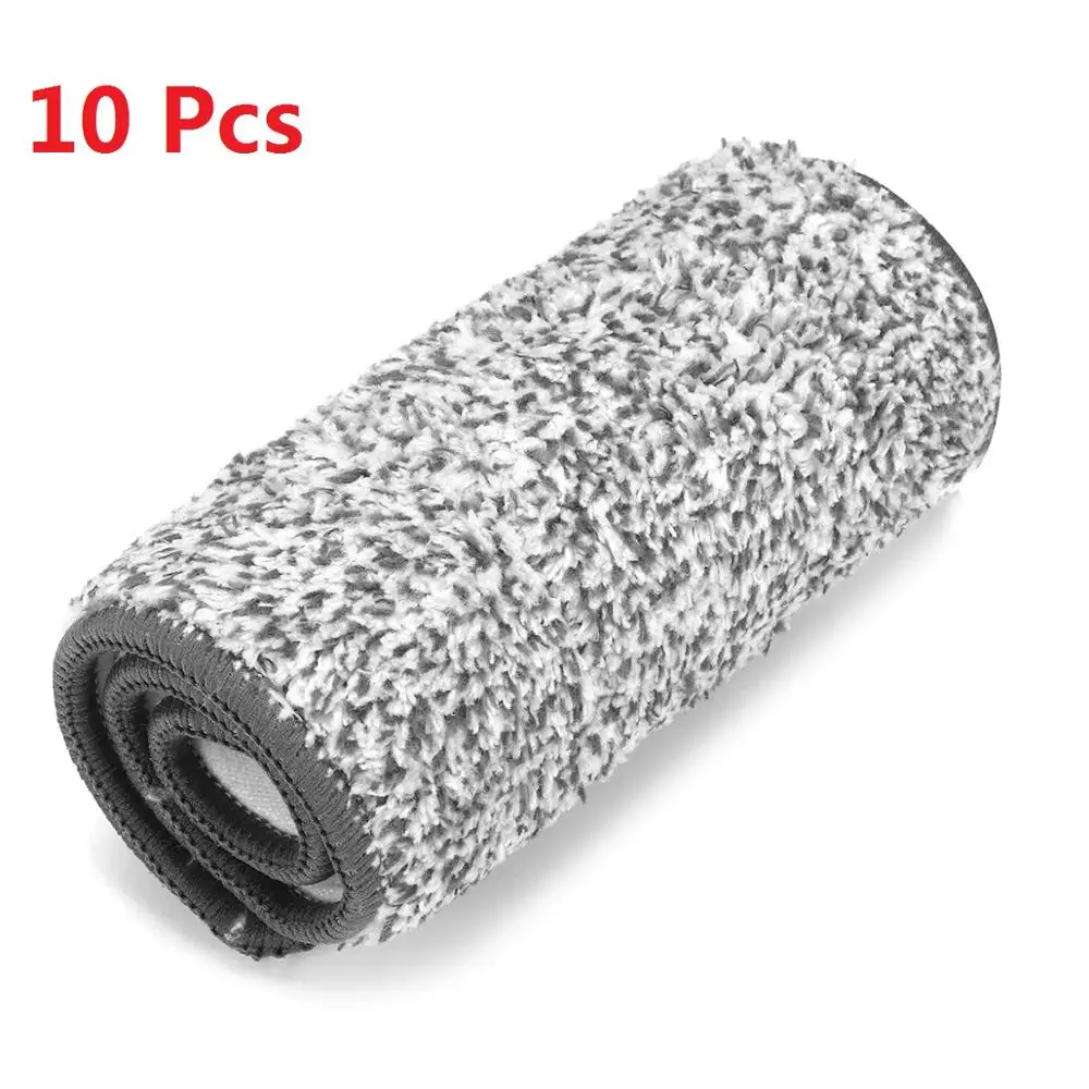 ONLY 10 Pads Плоская Швабра+ ведро+ подушечки для мытья пола без ручного отжима, мокрая сухая Швабра для домашнего использования, кухонные швабры для пола - Цвет: ONLY 10 Pads