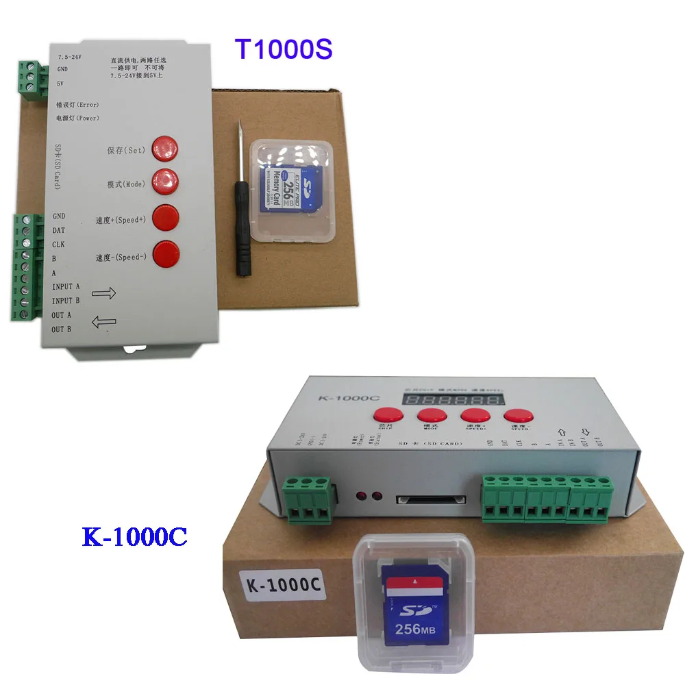 Светодиодный программный контроллер K1000C WS2812B WS2811 APA102 T1000S WS2813 с разрешением 2048