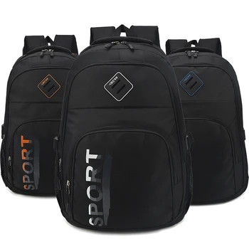 

Leisure Black Polyester Men's Backpack Lady Back Pack Male And Women Backbag Youth Travel Bag Daily Student School Bag Bagpack