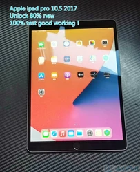 Apple – IPad pro 2017 A1701 reconditionné et d'origine, 10.5 pouces, Version Wifi, noir et blanc, environ 80%, déverrouillage 