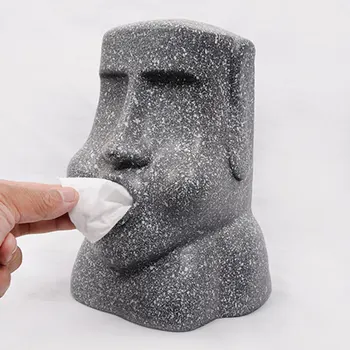 

Moai Napkin Box Innovative Easter Island Moai Design Paper Tissue Box Fun JS22