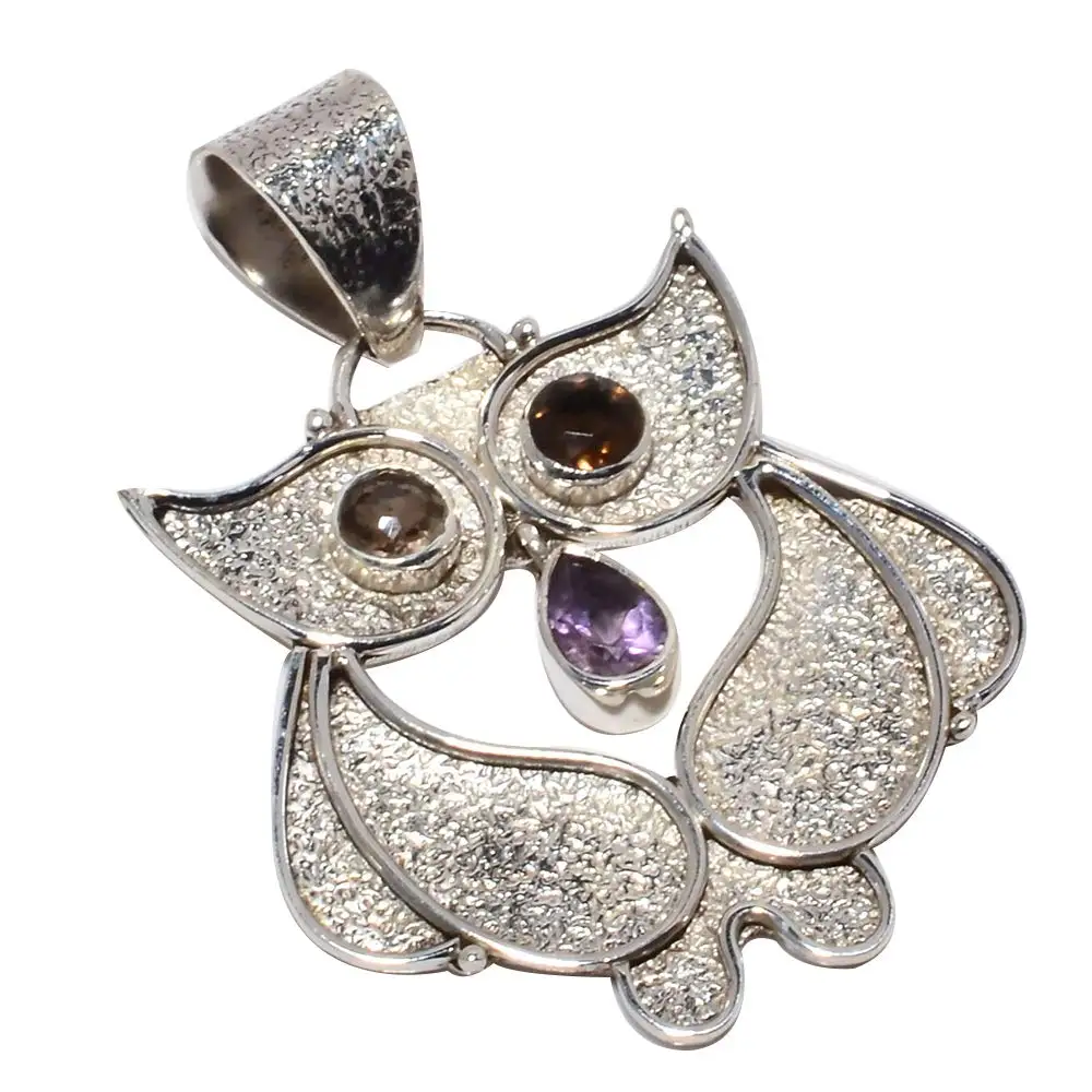 

Подлинная кварцевая подвеска Smokey 925 пробы Silver, 40,7 мм, 2SP0155