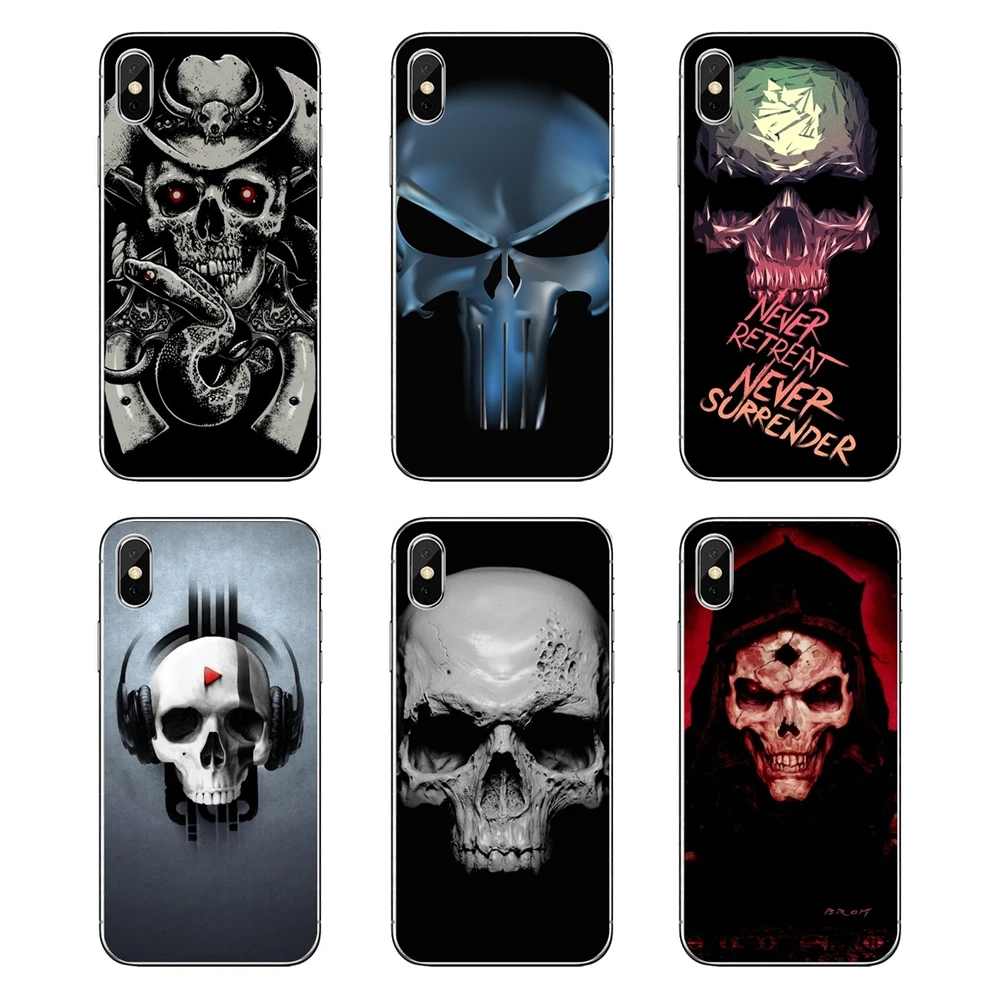 skull 3d hd wallpapers For Xiaomi Redmi 4X S2 3S Note 3 4 5 6 6A Por Pocophone F1 Mi Soft Transparent Shell Covers |