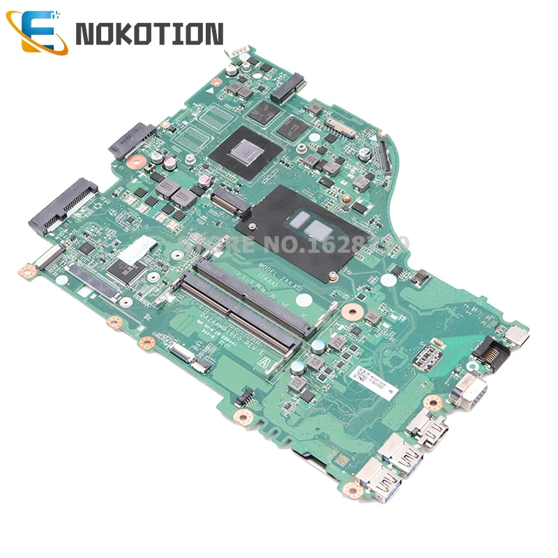 NOKOTION для acer aspire E5-575 E5-575G материнская плата для ноутбука NBGG711005 DAZAAMB16E0 SR2ZU I5-7200U процессор 940MX графика