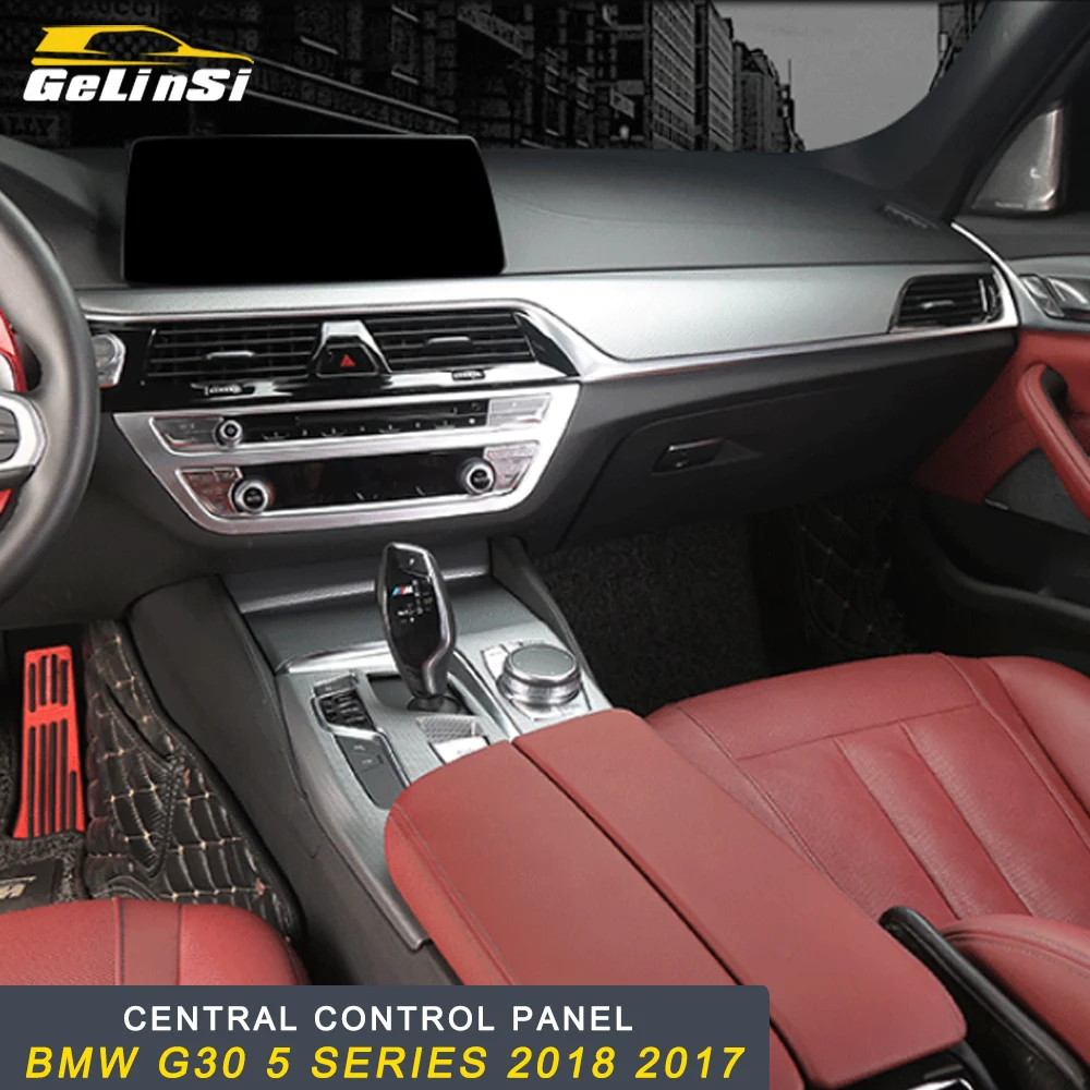 

GELINSI for BMW G30 5 Series 2018 2017 Car Styling Center Console Gear Panel Cover Trim Frame Sticker Interior Accessories