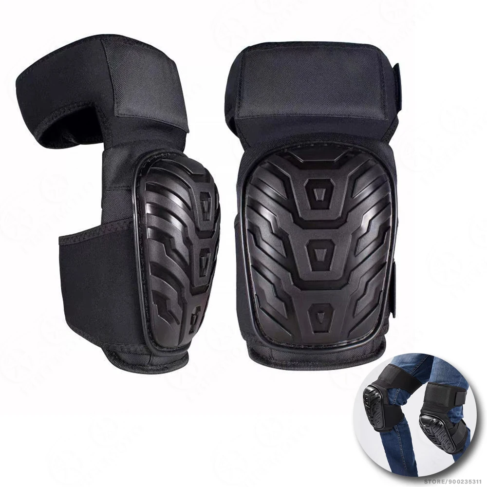 2× Knee Pads Protector Kit For Skiing Skating Cycling Off Road Protective Black 