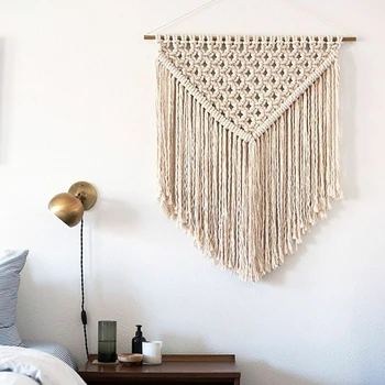 

Nordic style hand woven tapestry electric meter box decorative painting wall-hanging