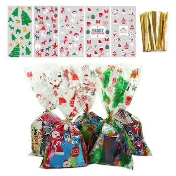 

250PCS Halloween Candy Bag Cute Smooth Snack Cellophane Pocket Sack