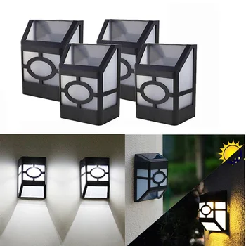 

4pcs/lot 2LEDs Solar Light Waterproof Outdoor Garden Solar Lamp Street Yard Deck Pathway Power Lighting Lights