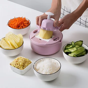

New Creative 11 In 1 Mandoline Slicer Vegetable Slicer Potato Peeler Carrot Onion Grater With Strainer Kitchen Vegetable Cutter