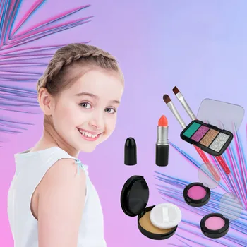 

Children's Makeup Cosmetics Playing Box Play Set Princess Makeup Girl Toy Lipstick Eye Shadow Safety Non-toxic Toys Kit For Kids
