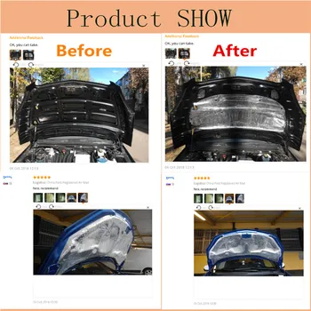 

Hot 140x100cm 15 sqft Car Sound Deadener Mat Noise Bonnet Insulation Deadening Hood Engine Firewall Heat Aluminum Foam Sticker