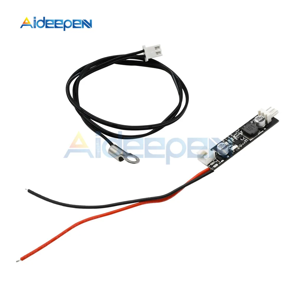2-3 Wire DC 5V 12V PWM Fan Speed Controller NTC 50K Temperature Probe 40cm