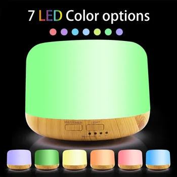 

300ML Wood Aroma Air Humidifier Timing 7 Color Essential Oil Diffuser Aromatherapy Electric Ultrasonic cool Mist Maker