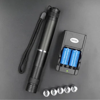 

Powerful 500m 450nm blue laser sight laser pointer high power zoomable adjustable focus lazer with laser pen head burning match