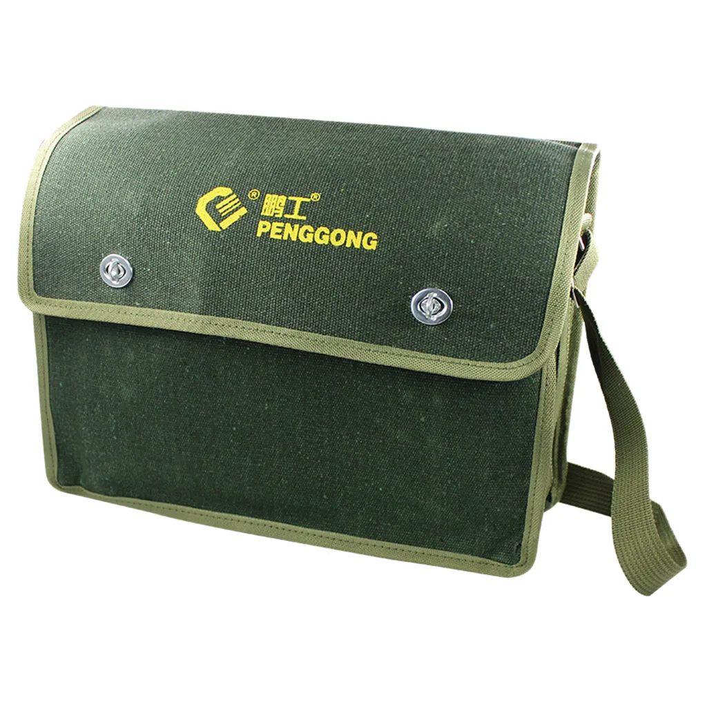 

Electrician Hardware Toolkit Shoulder Bag Waterproof Oxford Cloth Multi-layer Organize Pockets Storage Pouch Portable Worker Use