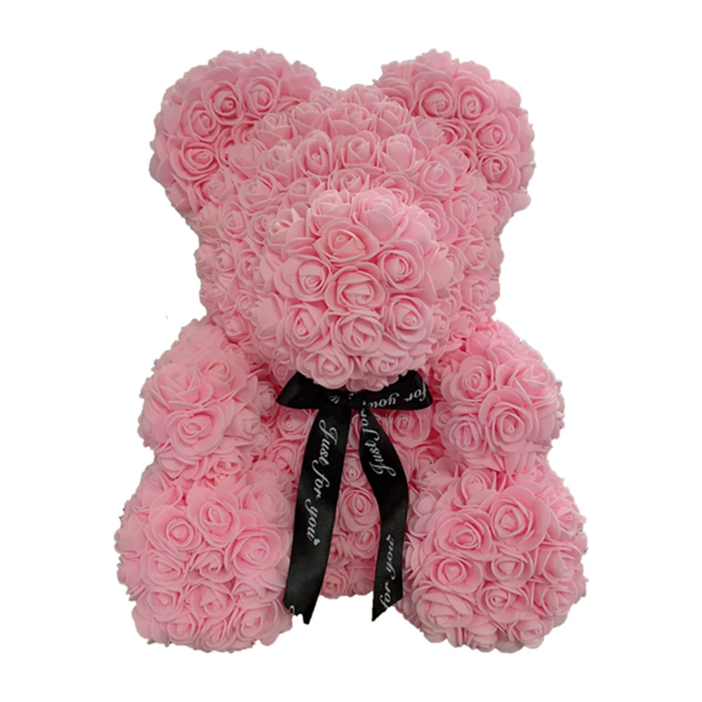 25cm/40cm Teddy Rose Bear Valentine's Day Artificial Flower Rose of Bear Christmas Decoration for Mother Girlfriend Rose Gifts 