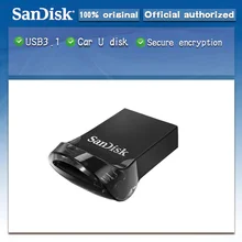 SanDisk ULTRA FIT CZ430 USB флеш-накопитель 64 ГБ флеш-накопитель 32 Гб 16 Гб USB3.0 флеш-накопитель Поддержка официальной проверки