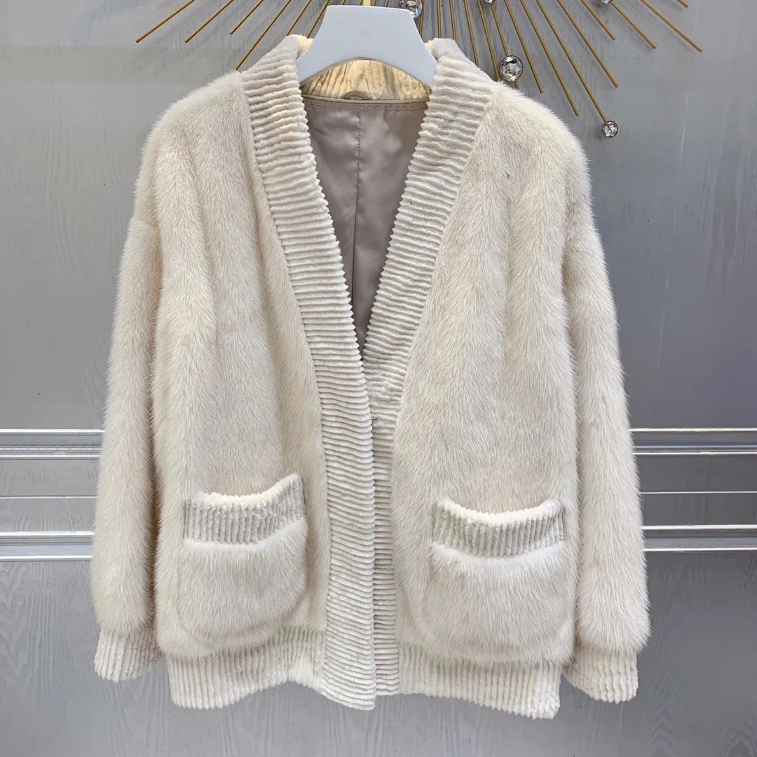 New designer mink fur coat|Faux Fur| - AliExpress