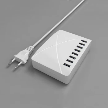 

2.4A Fast USB Charger Power Adapter Smart Phone Tablet PC Socket 8 USB Port Socket EU UK US Power Board Desktop Charger Socket