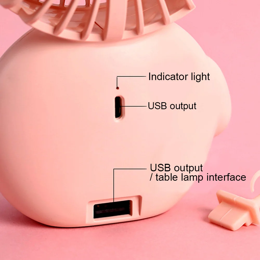 Портативный вентилятор мини-вентилятор USB вентилятор Mokey портативная многофункциональная Настольная лампа с персонажами из мультфильмов аварийное питание кондиционер для путешествий на открытом воздухе