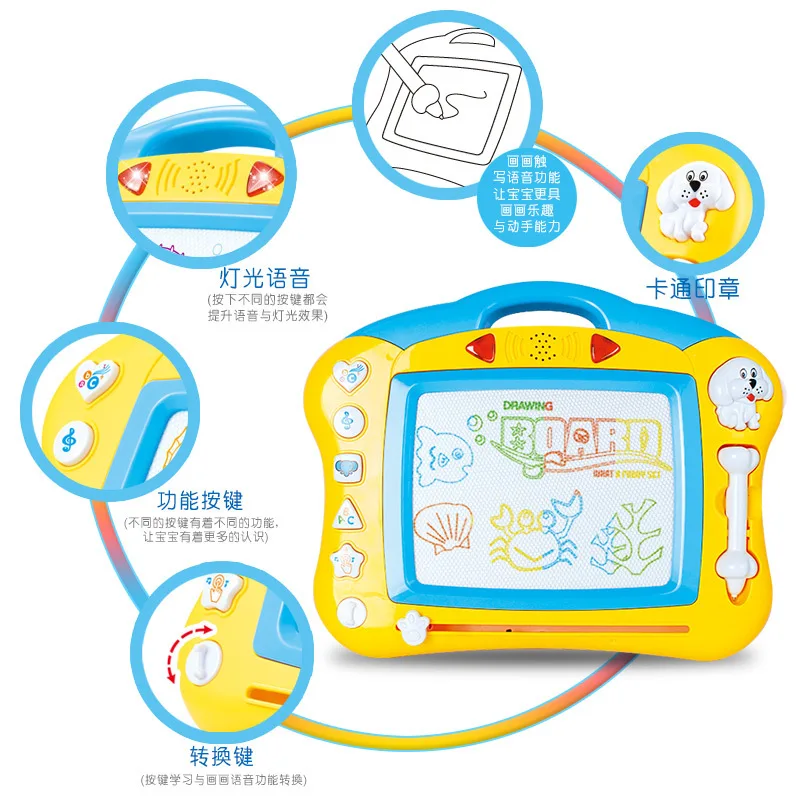 

Doing Homework Sketchpad Children Painting Strip Music Magnetic Drawing Board Color Drawing Board Non-Plastic Toy 1-3 Years Old