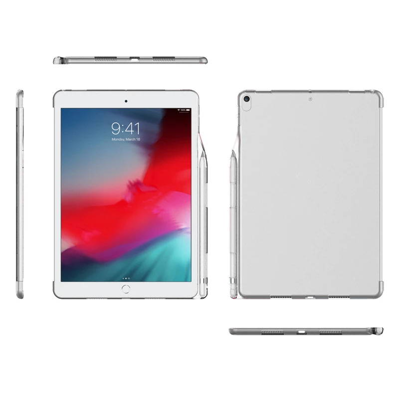 Clear Case for iPad Air 3 TPU Silicone Back Cover with Pencil Holder for iPad Pro 10.5 Air 10.5 Compatible with Smart Keyboard Clear Case for iPad Air 3 TPU Silicone Back Cover with Pencil Holder for iPad Pro 10.5 Air 10.5 Compatible with Smart Keyboard