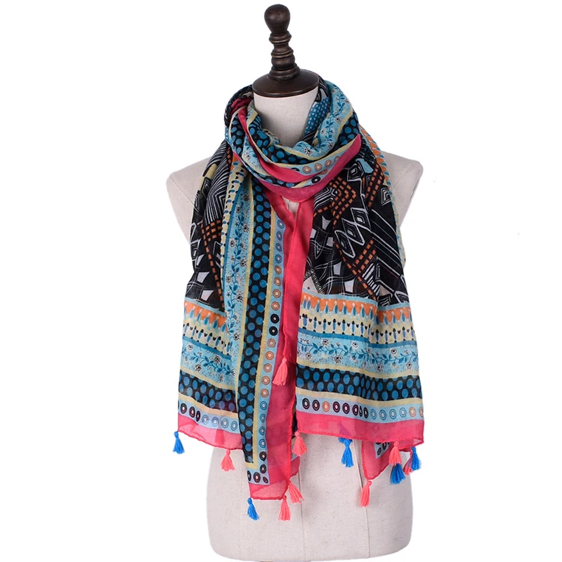 180*90 см женский шарф хлопковая вискоза цветочные длинные шарфы с кисточками Женская шаль винтажные женские шарфы обтягивающие Осень Зима Весна