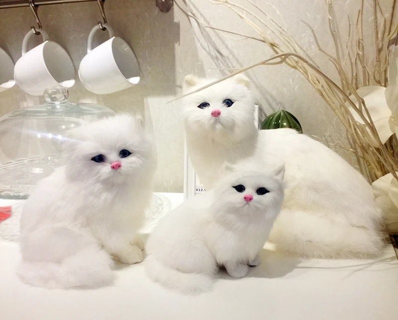 simulation animal cat doll children`s toy fake cat persian cat model plush toy novelty decoration birthday gift DY80056 (25)