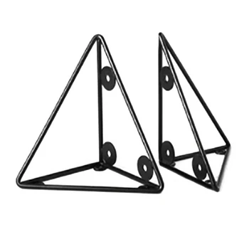 

2pairs Heavy Duty Living Room Fashion Triangle Rack Hardware Frame Space Saving Rustproof Home Decor Wall Shelf Bracket Iron Art