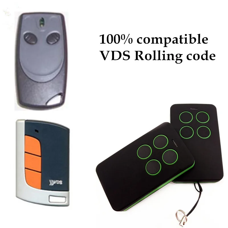 Mando a distancia universal para garaje, control remoto VDS ECO-R, TRQ P, 433,92 MHz