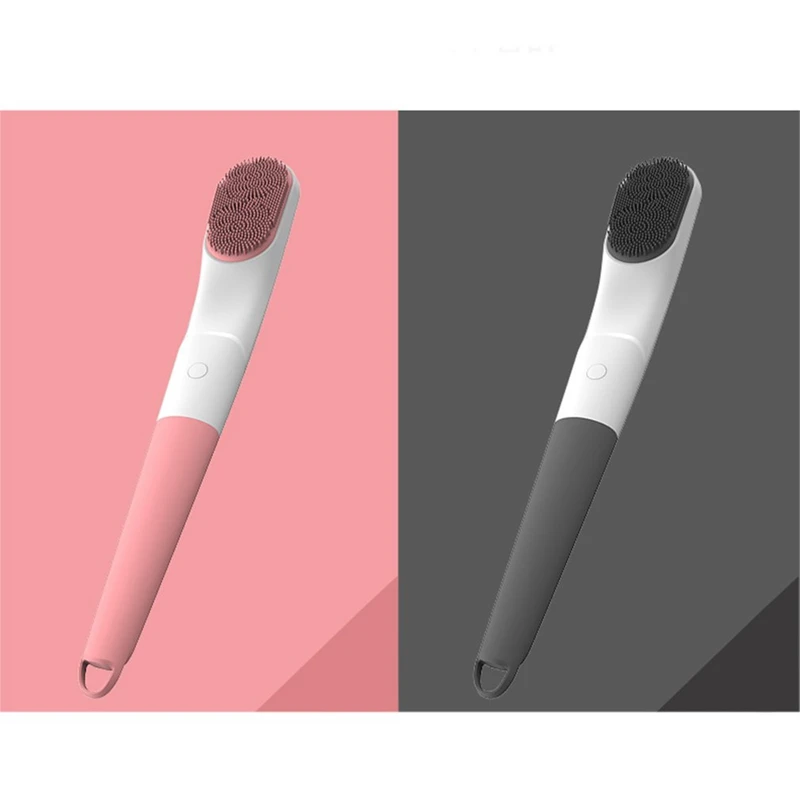 HOT Long Handle Ultrasound Massage Bath Brush Electric Bath Body Shower Spin SPA Massage Shower Brush Cleaning Scrubber