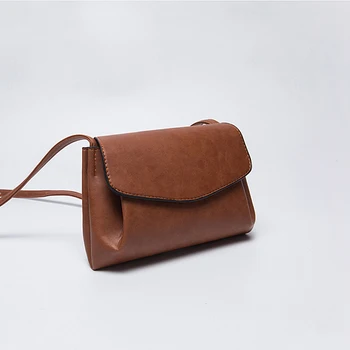 

Vintage Crossbody Bags for Women 2019 Matte Faux Leather Handbags Brown One Shoulder Bag Fashion Small Women Messenger Bags