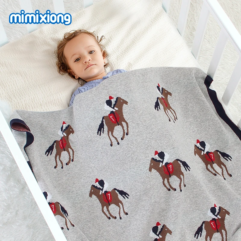 Baby Blankets Knitted Newborn Infant Bebes Swaddle Wrap Envelope for Stroller Bedding 100*80cm Toddler Kid Sleep Sack 100%Cotton