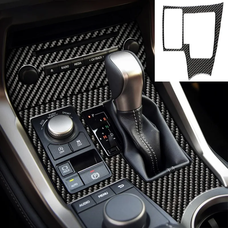 

Fit For Lexus NX 200 200t 300h 2014-2019 Carbon Fiber Car Gearshift Panel Frame Cover Stickers Gear Panel Decorate Interior Trim