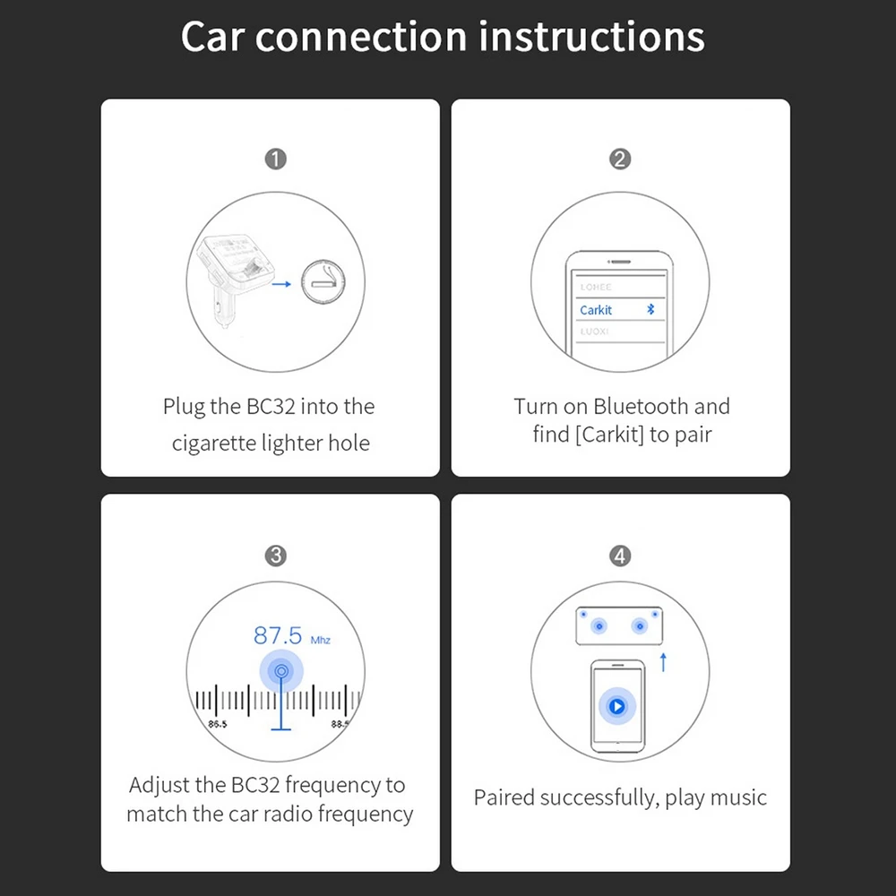 12 V-24 V Автомобильный Bluetooth MP3-плеер Hands-free Телефон fm-передатчик автомобильное зарядное устройство с автомобильным радио и прикуривателем 9