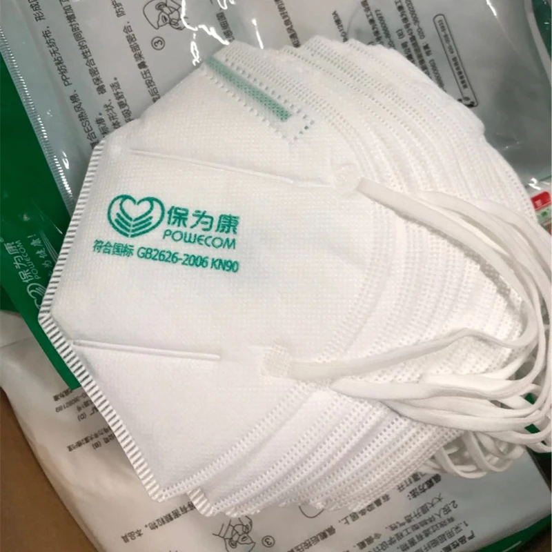 

50PCS/Bag KN90 3-Ply Face Mask Dustproof Face Mouth Masks Anti PM2.5 Anti Influenza Nonwoven Elastic Mouth Soft Face Masks