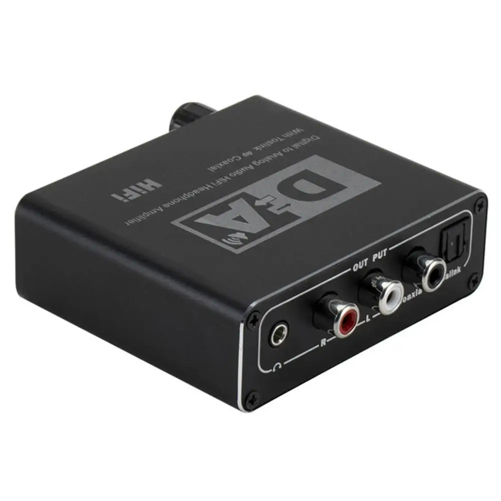 

Digital To Analog Fiber Converter Coaxial To 5.1 Channel Audio Decoder 3.5 Headphone With Adjustment