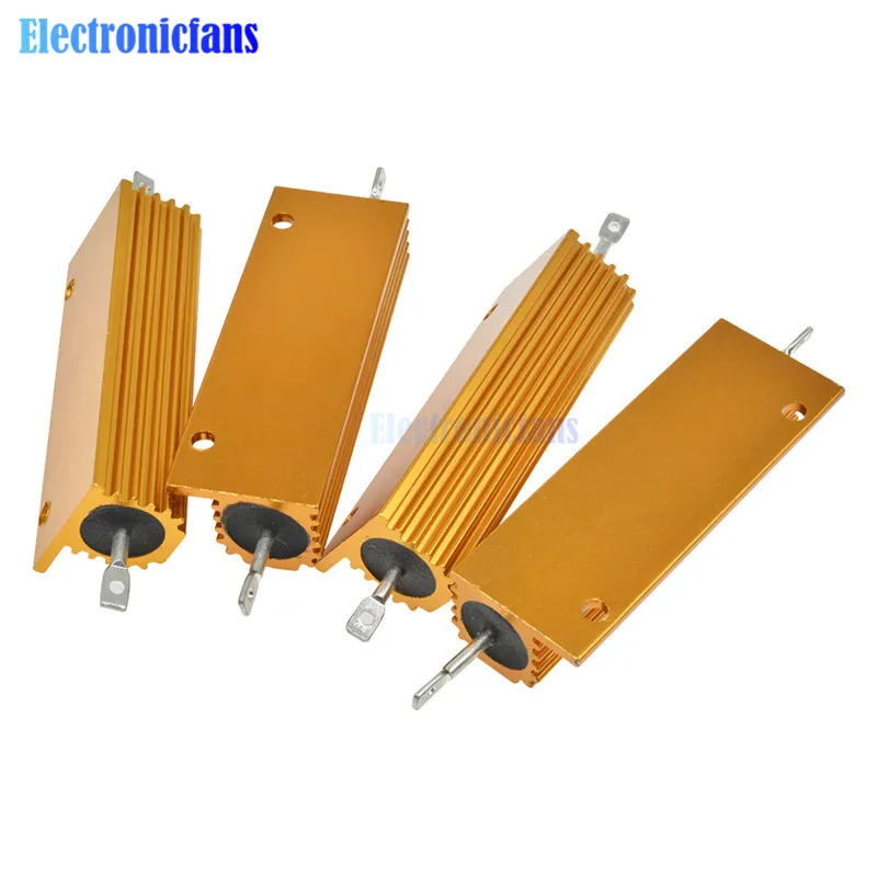 100W Watt Wirewound Resistor 0.1-1000Ω Ohm Shell Power Aluminum Housed Case 