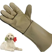 Утолщенные кожаные перчатки для кошек, собак, ящериц, крыса попугай, рептилий, защитные тренировочные перчатки для домашних животных