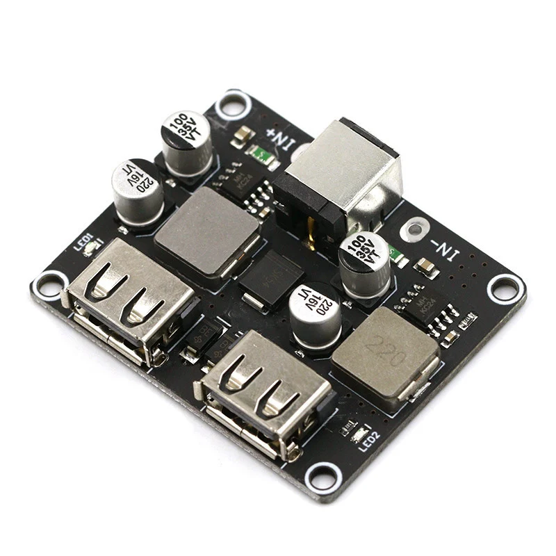 USB QC3.0 QC2.0 DC-DC 벅 컨버터 충전 스텝다운 모듈 6-32V 9V 12V 24V 고속 충전 회로 기판 3V 5V 12V