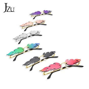 

2020 New Fashion Fire Flame Sunglasses Women Men Rimless Women Sunglasses Men Luxury Brand Designer Vintage Sun Glasses UV400